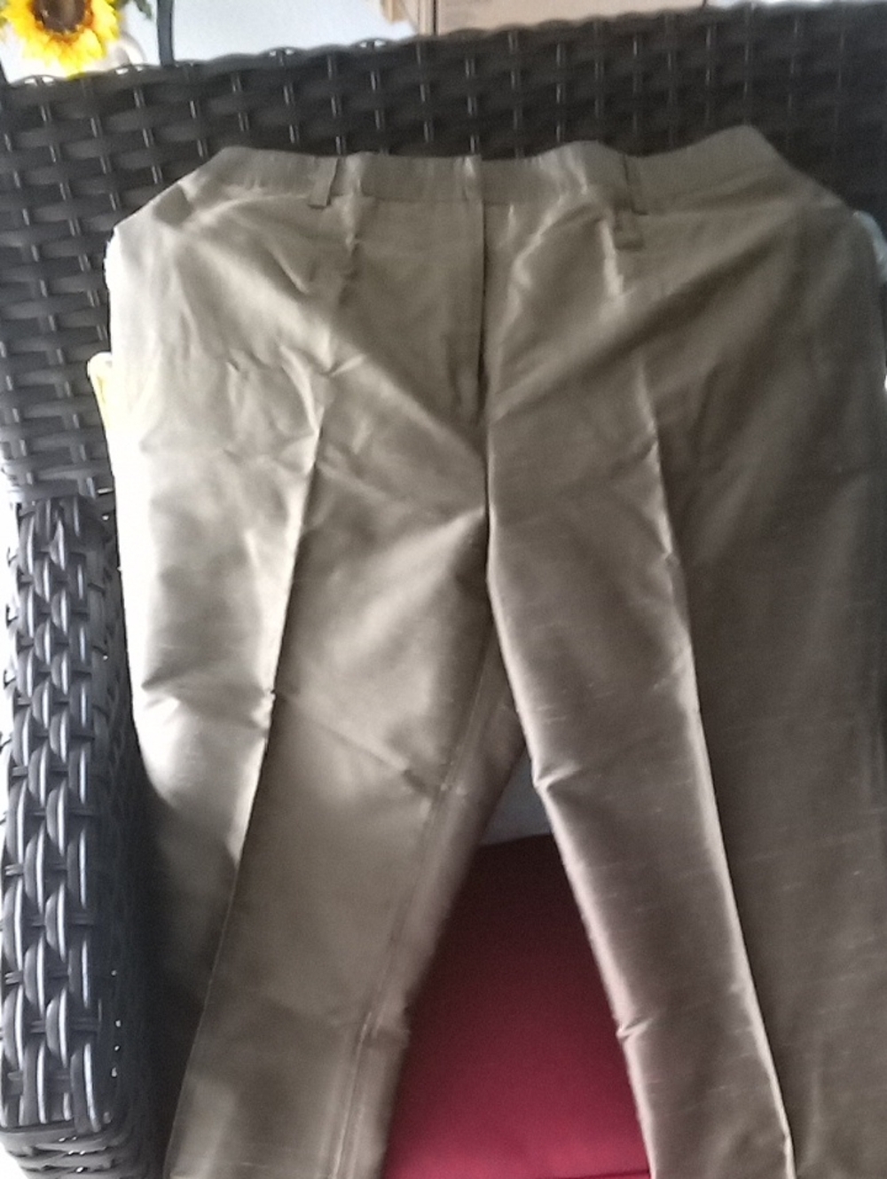 INC International Concepts Olive Tan Straight-Leg Chinos 6p Woman